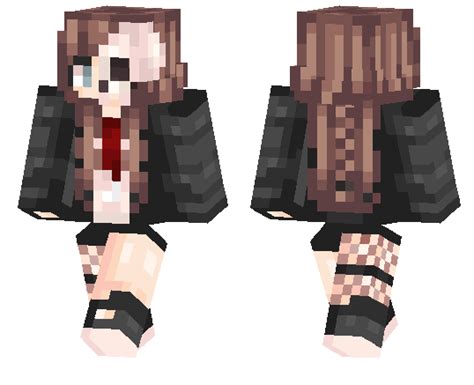 Minecraft Girl Skin With Skull Alison Handley