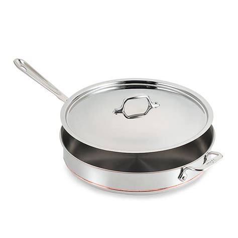 It cooks even smaller quantities wonderfully. All-Clad Copper Core 6 qt. Covered Saute Pan with Helper ...