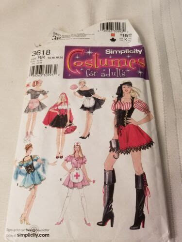 Simplicity 3618 Misses Costumes Uncut Sewing Pattern 104 39363309925