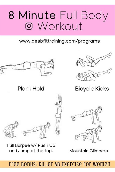 Full Body Workout Without Weights Save And Repin This Workout For Beginner Women And Build Lean