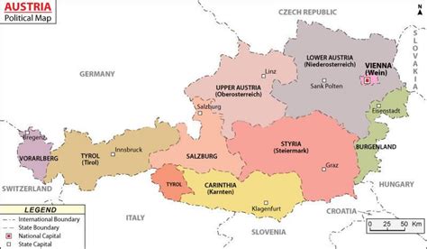 Karta Austrije Tirol Karta