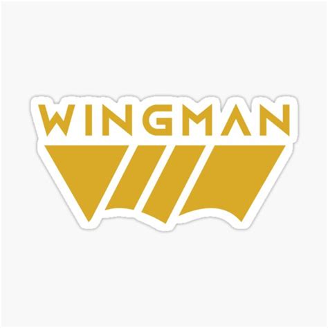 Wingman Gold Sticker For Sale By Colourswatchez Redbubble