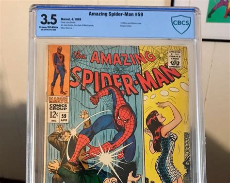The Amazing Spider Man 59 Cbcs 35 Cream Off White Pages 1st Mary Jane