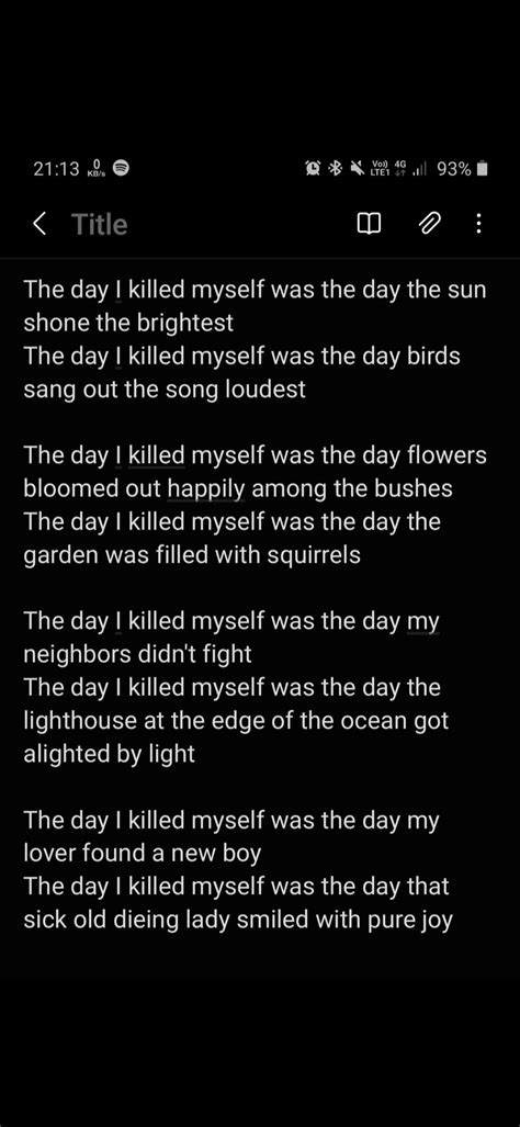 Tw Depressing Poem Poem