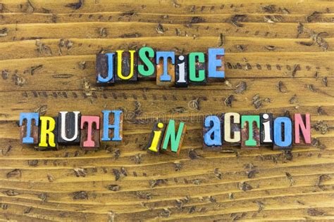 Justice Truth Action Honesty Stock Photo Image Of Background Text