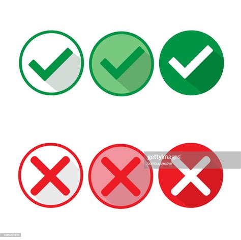 Check Mark Wrong Mark Icon High Res Vector Graphic Getty Images