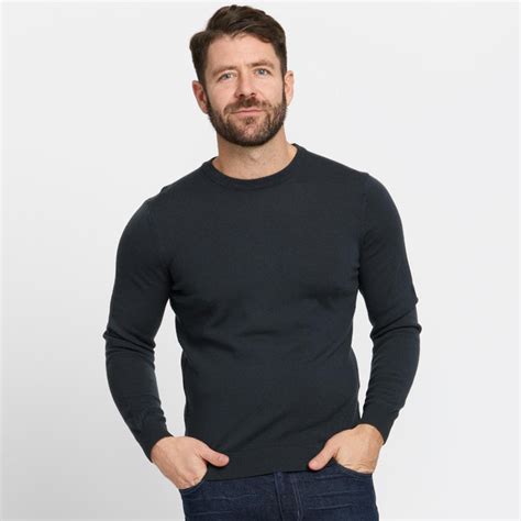 Buy Charcoal Merino Crew Neck Sweater For Short Men Ash And Erie