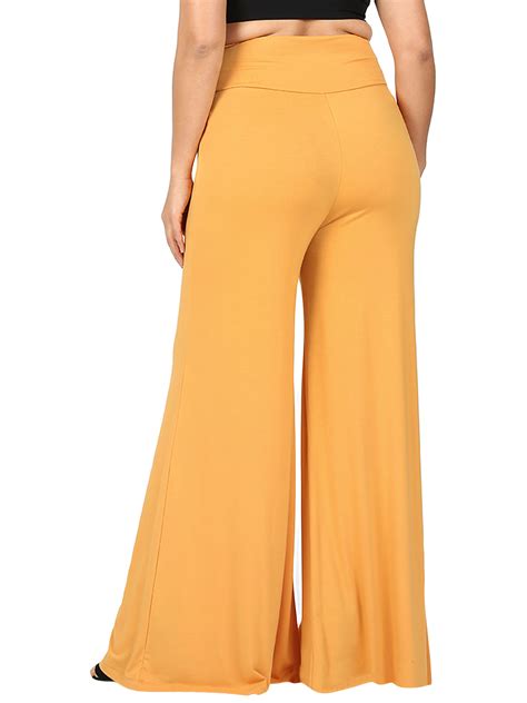 women and plus size solid wide leg bottom boho lounge palazzo pants s 3xl ebay