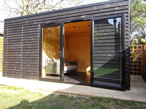 Shop wayfair for the best home gym shed. Gym in the garden with storage shed and black stained ...