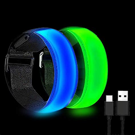 Miwoie Led Armband Rechargeable Running Lights For Runners Reflective