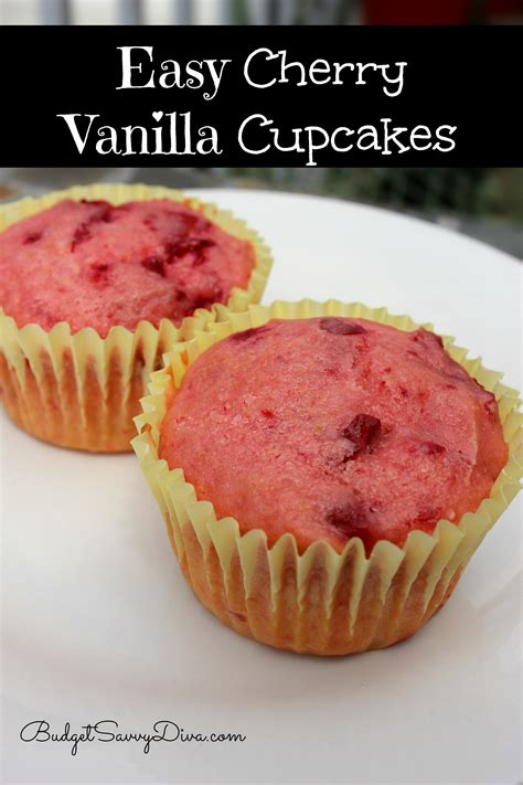 Easy Cherry Vanilla Cupcakes Recipe Budget Savvy Diva