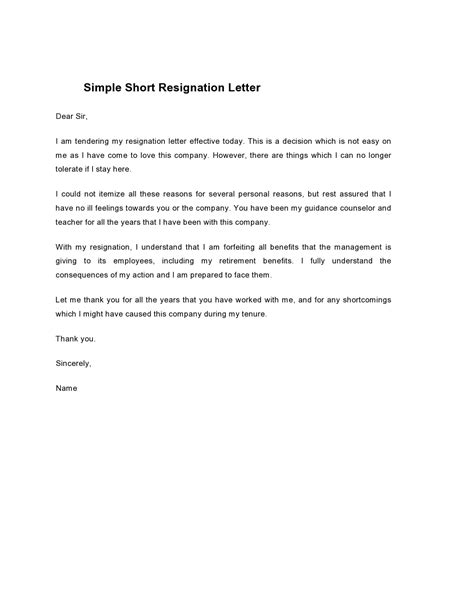 Resignation Letter 30 Days Notice Pdf Sample Resignat