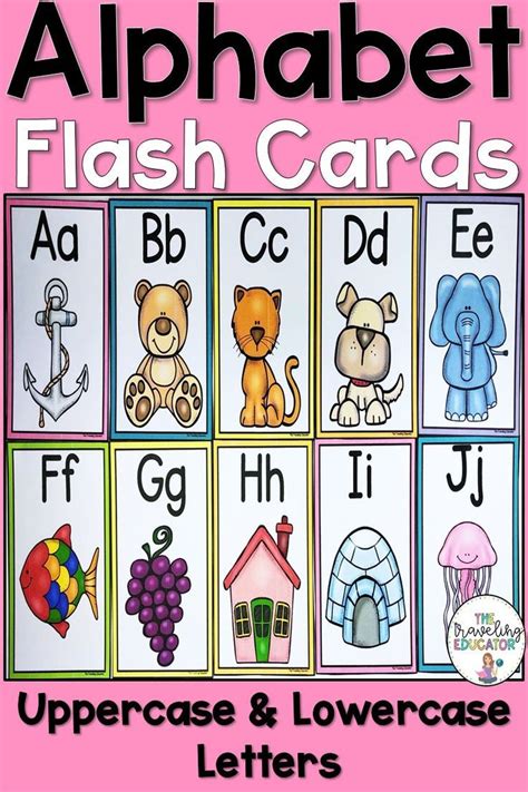 Alphabet Cards Upper And Lower Case Flashcards Alphabet Flashcards