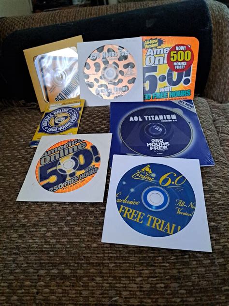 Lot Of 7 Vintage Aol Discs 3 Sealed Ebay