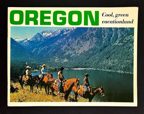 1960s Oregon Cool Green Vacationland Vintage Travel Booklet Outdoor