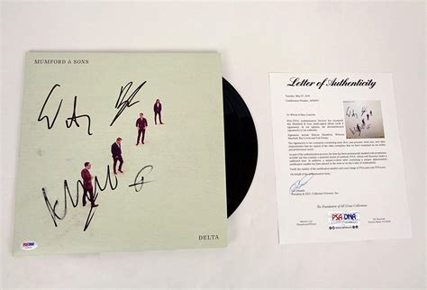 Mumford And Sons Full Band Signed Autograph Delta Vinyl Record Album
