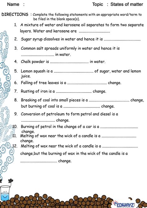 Standard 3 students should practice questions and answers given here for environmental studies in grade 3. states of matter #solid liquid gas #worksheets | Matter ...