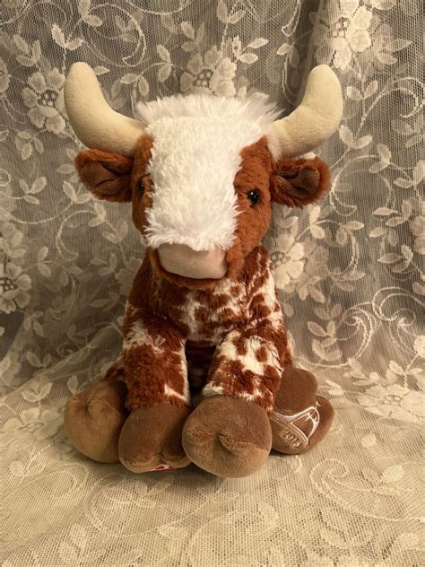 2018 Build A Bear Longhorn Spotted Bull Steer Cow Bevo 12 Inch Way Of