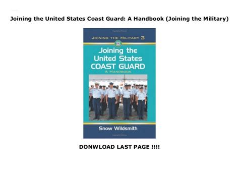 Joining The United States Coast Guard A Handbook Joining The Milita