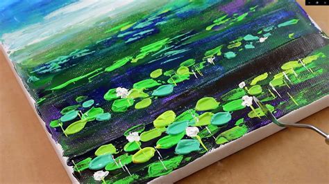 Lotus Abstract Painting Easily Beginner Acrylic