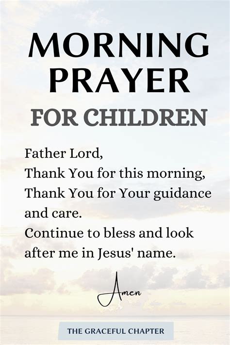 10 Short Morning Prayers For Kids Artofit