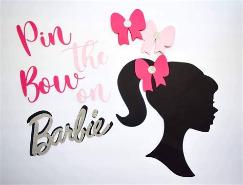 Pin The Bow On Barbie Barbie Partybarbie Party Gameparty Etsy