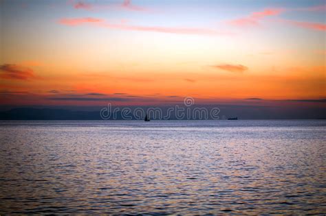 Seascape Stock Photo Image Of Nature Dusk Aegean Boat 47962272