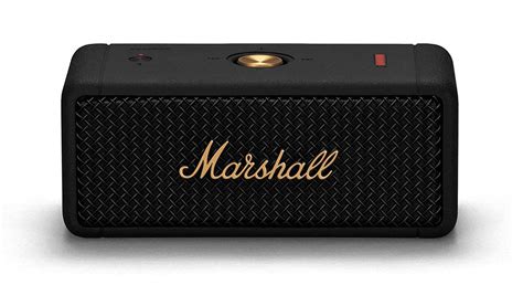 Marshall Emberton Portable Bluetooth Speaker Black And Brass Harvey