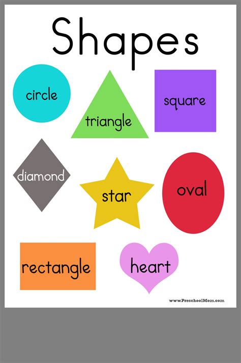 Pin by Zakiah mousa on Learning  Preschool charts, Shapes preschool