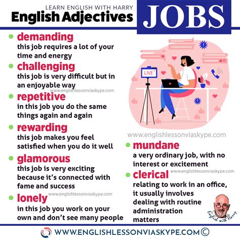 10 English Adjectives To Describe Jobs ⬇️ Learn English With Harry