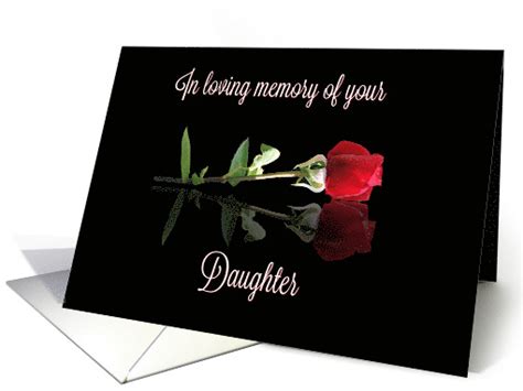 Sympathy For Loss Of Daughter Rose Card 1593892