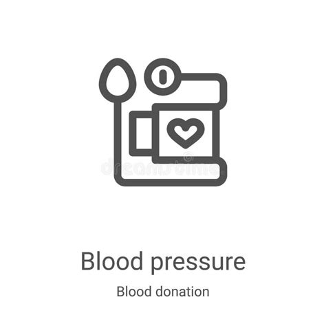 Blood Pressure Icon Vector From Blood Donation Collection Thin Line