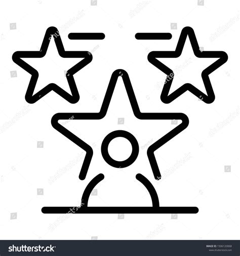 Silhouette Man Stars Icon Outline Silhouette Stock Vector Royalty Free