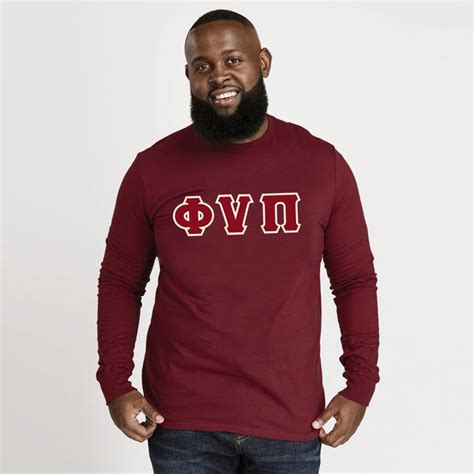 Kappa Alpha Psi Old Skool Phi Nu Pi Long Sleeve 3 Letter Tee Maroon