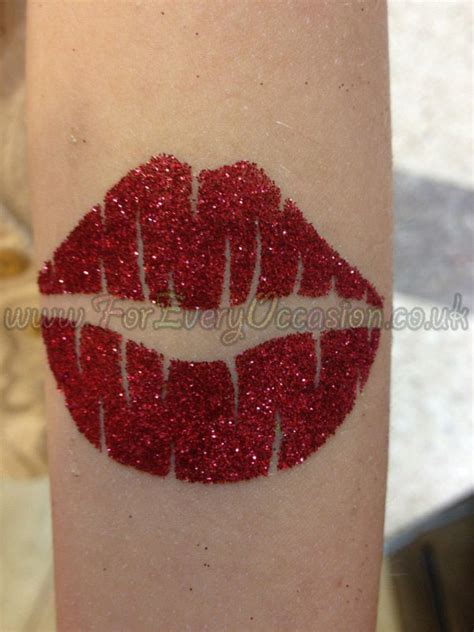 Lips Glitter Tattoo For Every Occasion Balloon Artists Ltd
