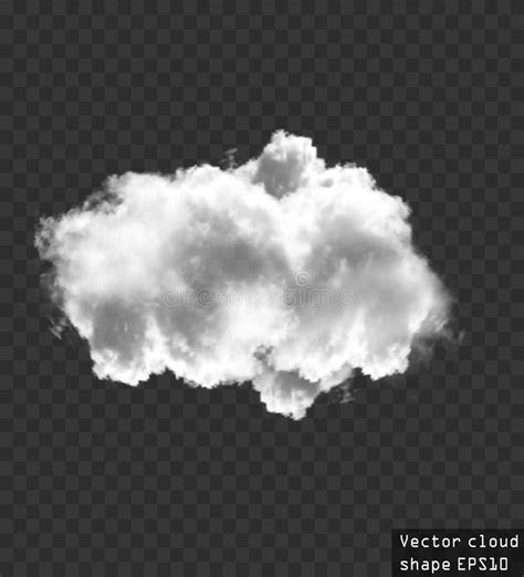 Cloud Shape Vector Realistic Single Cloud Stock Vector Illustration Of Decoration Abstract