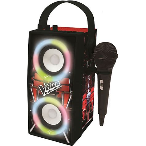 the voice tragbarer bluetooth® lautsprecher mit beleuchtung und mikrofon lexibook mytoys