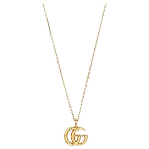 Gucci Gg Running 18 Karat Yellow Gold Large Pendant Necklace At 1stdibs