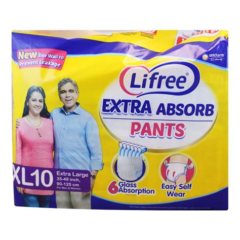 Buy Lifree Extra Absorb Adult Diaper Pants Xl 10s Online At Best