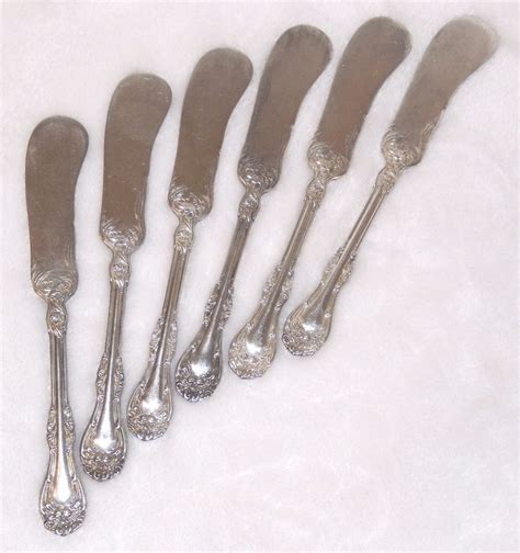 Vintage Silverplate Butter Knife Set 6 Wm A Rogers A1 Registered A1