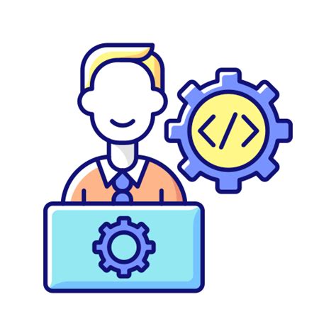 It Department Generic Thin Outline Color Icon
