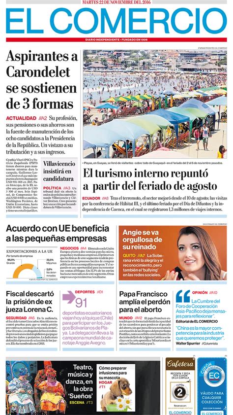 El Comercio Ecuador Martes 22 De Octubre De 2016 Infobae