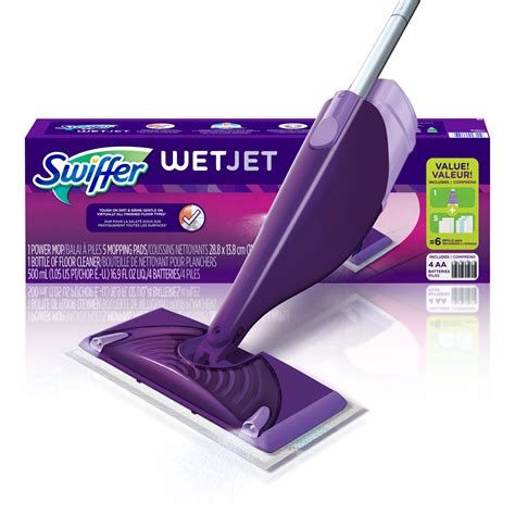 Swiffer Wetjet Floor Mop Starter Kit 1 Power Mop 5 Mopping Pads 1