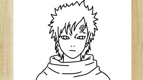 How To Draw Gaara From Naruto Easily
