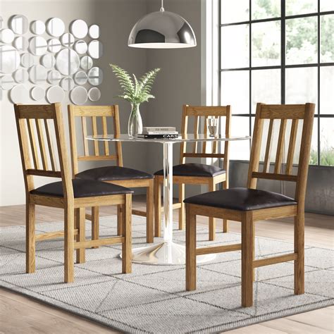 Brown Leather Dining Chairs Set Of 4 Good Looking And Comfortable