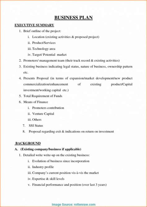 Free Startup Business Plan Template Pdf