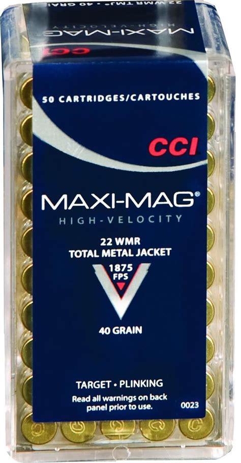 Cci Competition Target And Plinking Rimfire Ammo Maxi Mag 22 Win Mag