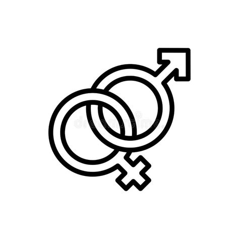 Símbolos De Sexo Señalización De Género Unisex Icono Diseño De