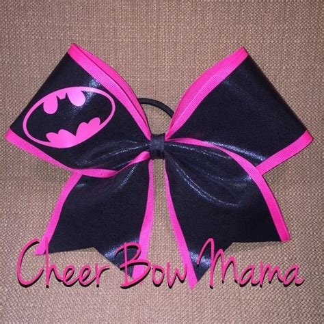 Items Similar To Cheer Bow Made With Batgirl Symbol On Etsy