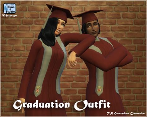 My Sims 4 Blog Ts3 Graduation Outfit Conversion For Males And Females